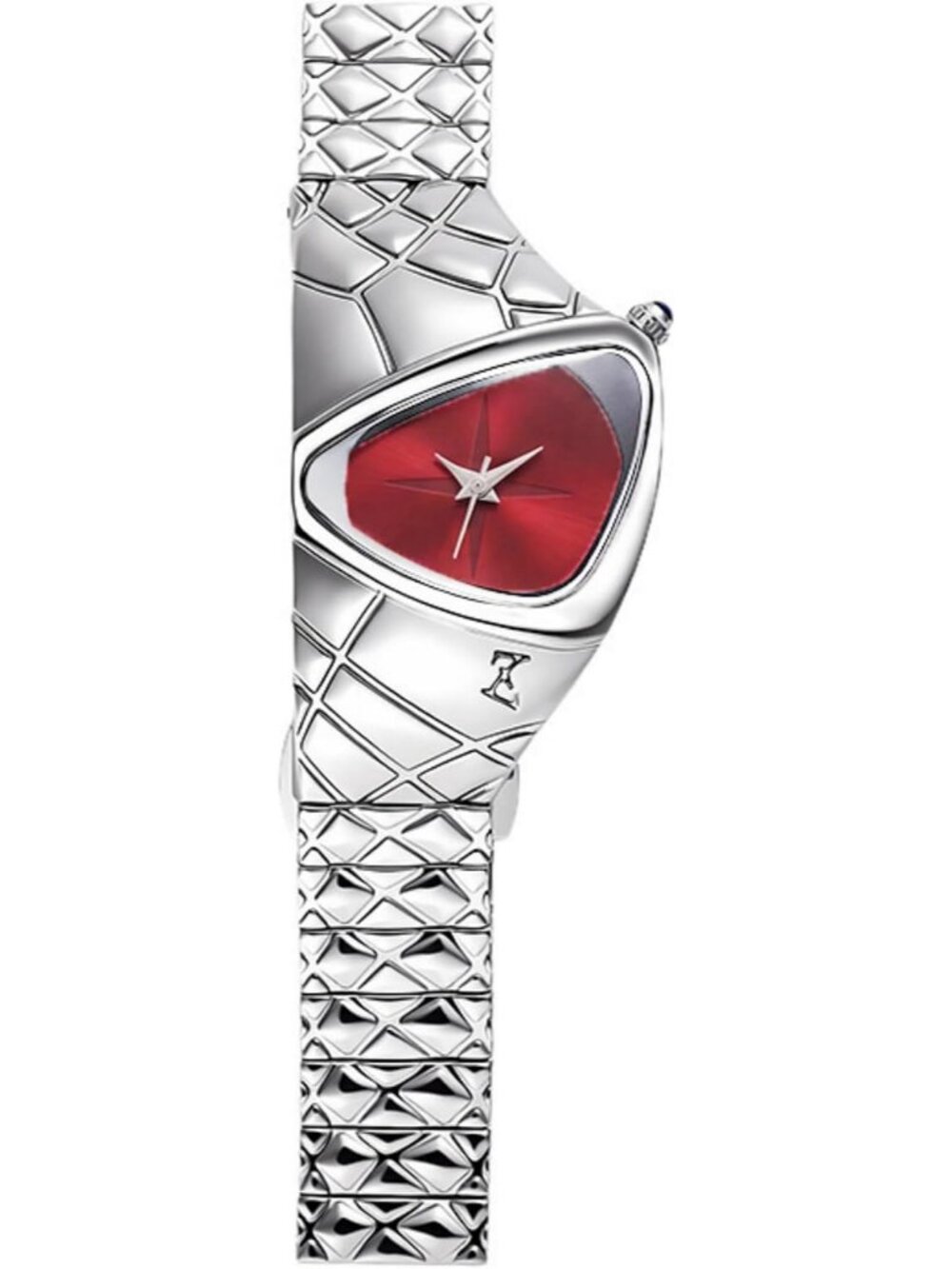 Women’s Red Dragon Eye Bracelet Watch, Y2K Irregular Triangle Quartz Wristwatch